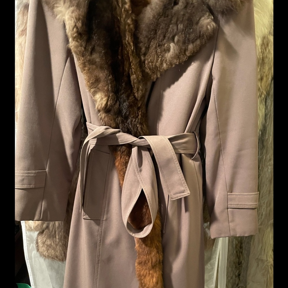 All weather real fur lined coat